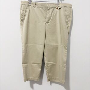Dockers‎ Womens Cropped Pants Beige Khaki Capri Size 16